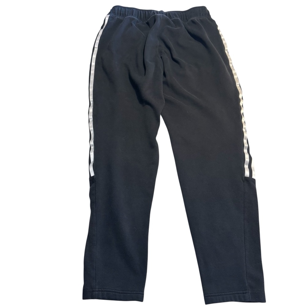 Adidas Joggers Medium Black w/ White Accents Elastic Waistband Drawstring - Picture 6 of 14
